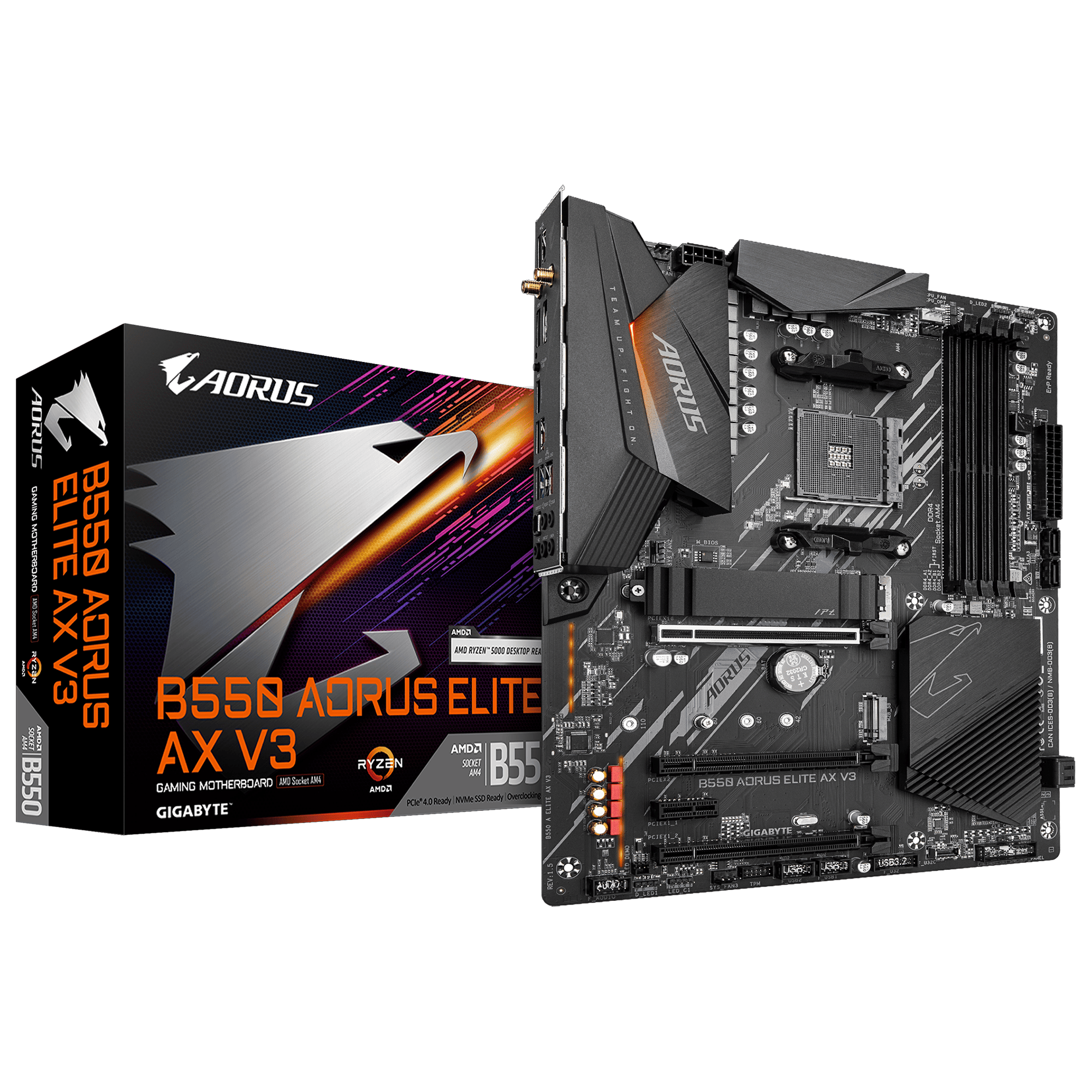 Mb Gigabyte B550 Aorus Elite Ax Ryzen Am4 Ddr4 128gb Atx B550 A Elite Ax V3