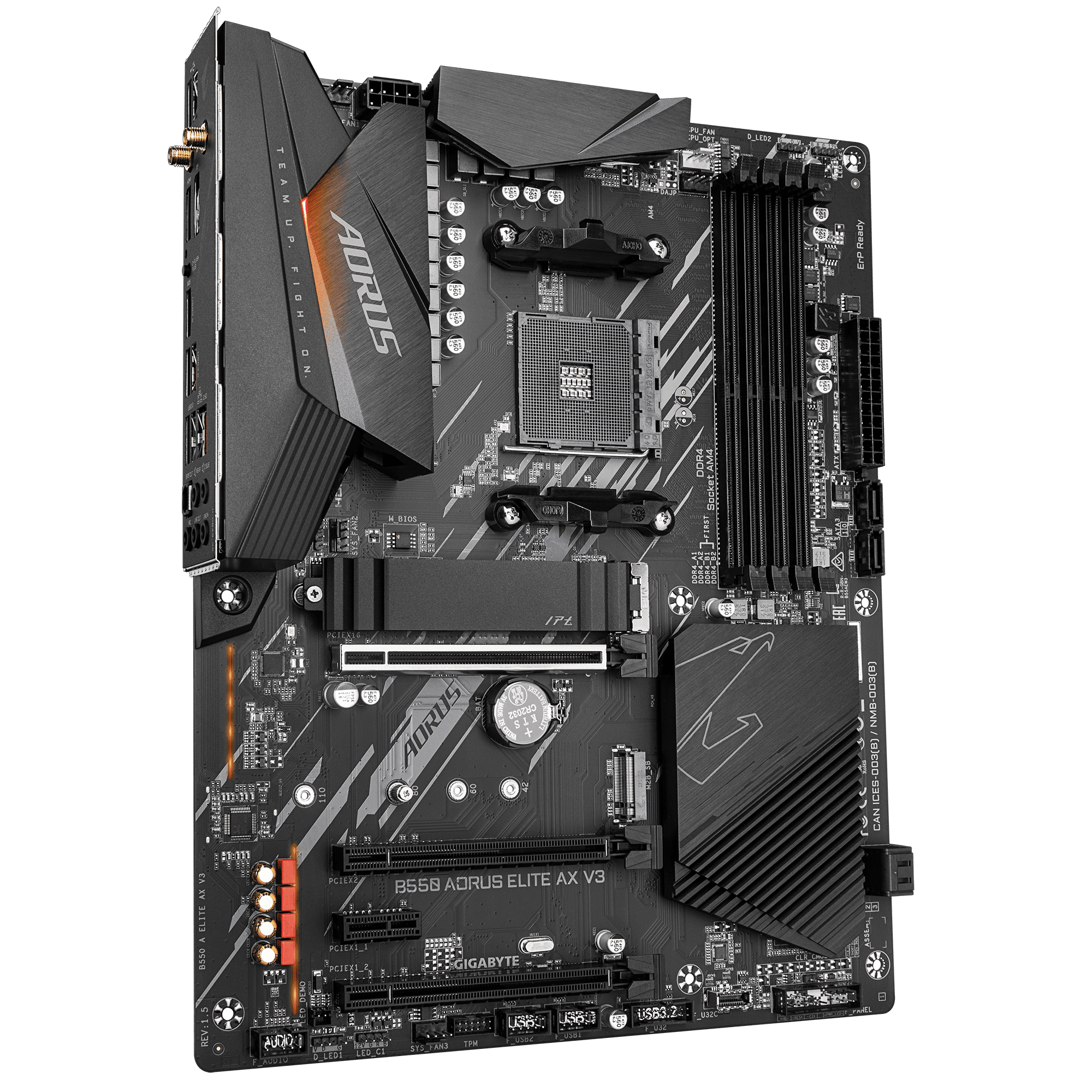 Foto 3 pulgar | Mb Gigabyte B550 Aorus Elite Ax Ryzen Am4 Ddr4 128gb Atx B550 A Elite Ax V3