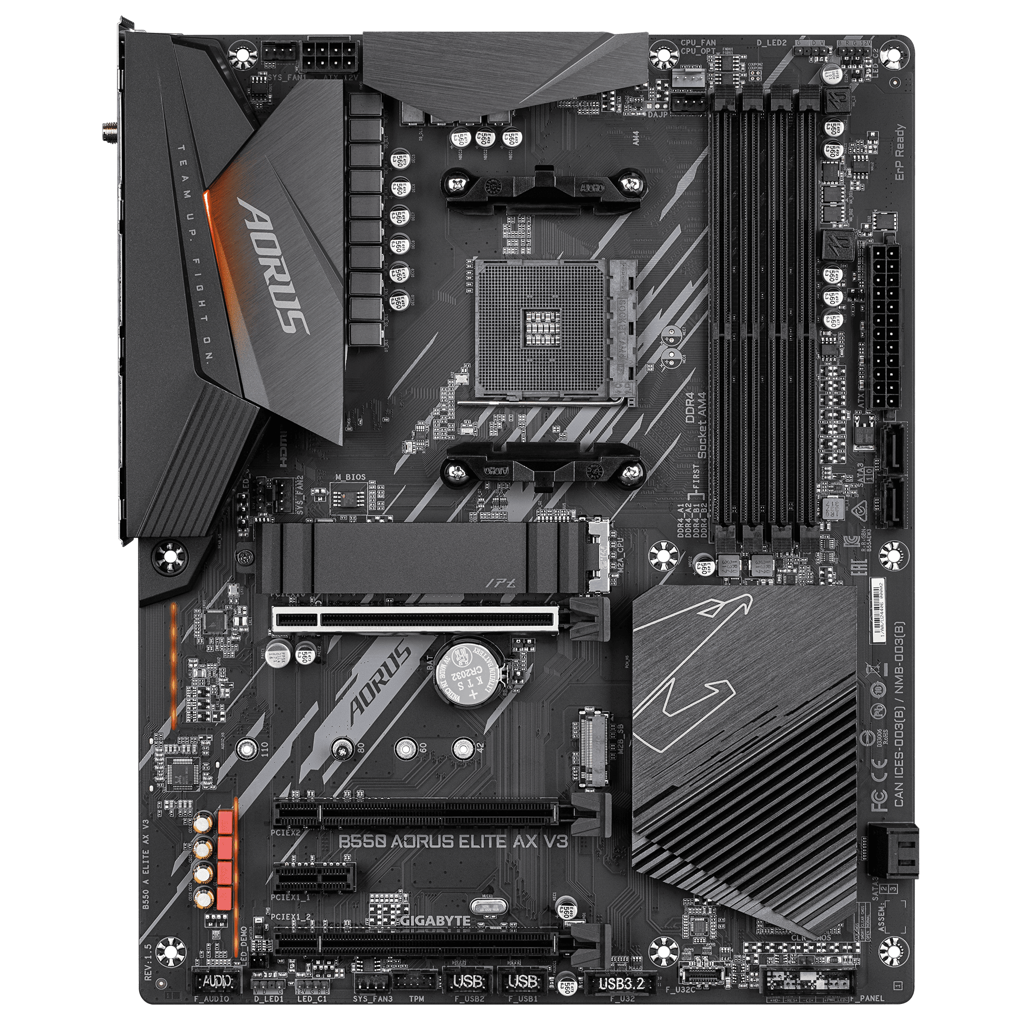 Foto 4 pulgar | Mb Gigabyte B550 Aorus Elite Ax Ryzen Am4 Ddr4 128gb Atx B550 A Elite Ax V3
