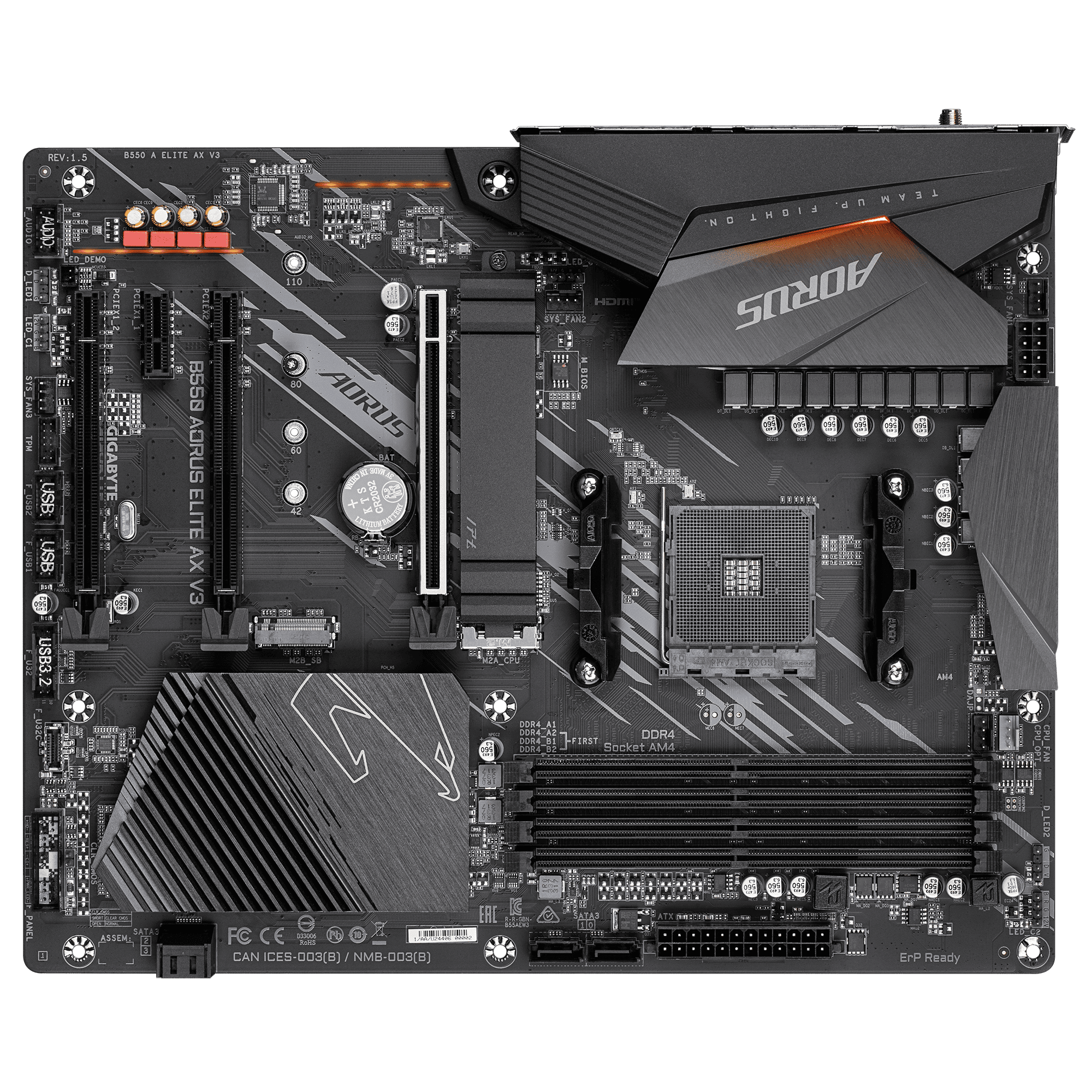 Foto 5 pulgar | Mb Gigabyte B550 Aorus Elite Ax Ryzen Am4 Ddr4 128gb Atx B550 A Elite Ax V3