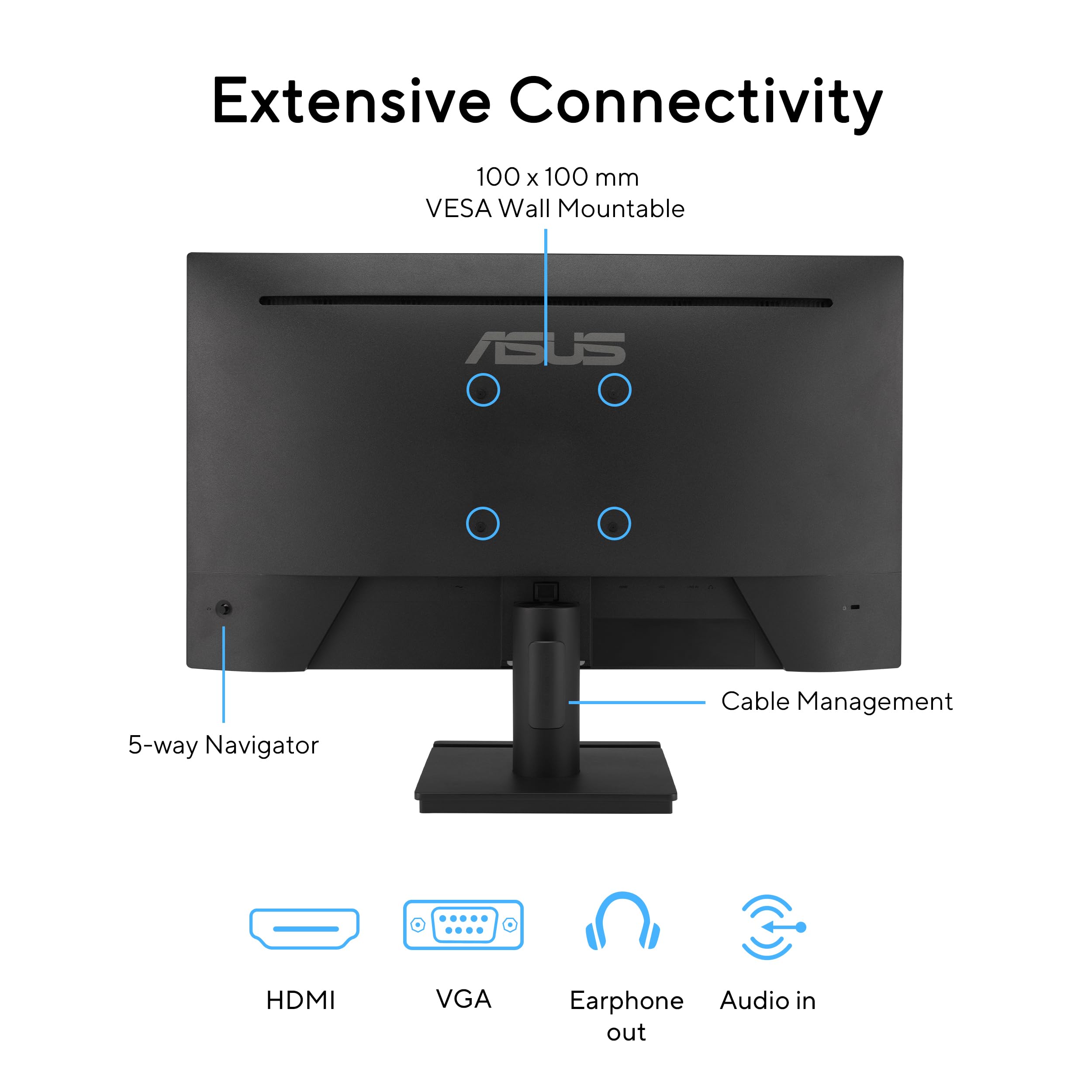 Foto 7 pulgar | Monitor Asus Va249hg Eye Care De 24'' (60,96 Cm) Full Hd De 120 Hz - Venta Internacional.