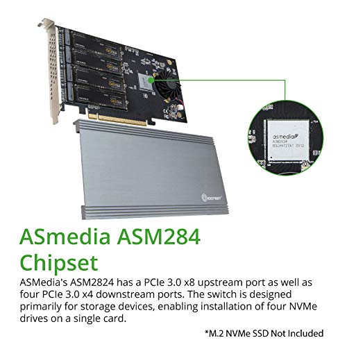 Foto 3 pulgar | Controlador Riser Syba Quad M.2 Nvme A Pcie 3.0 X16 - Venta Internacional.