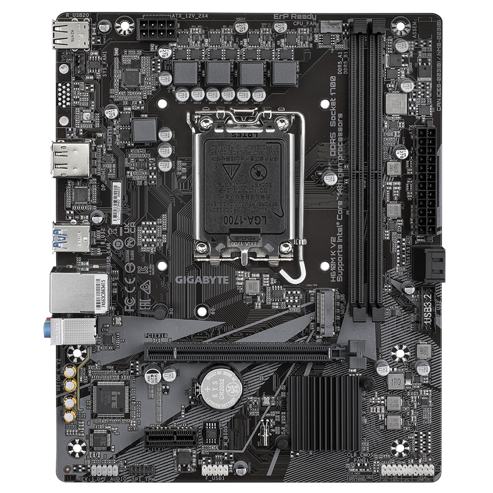 Foto 3 pulgar | Mb Gigabyte H610m K V2 Intel 1700 Ddr5 128gb M-atx H610m K V2