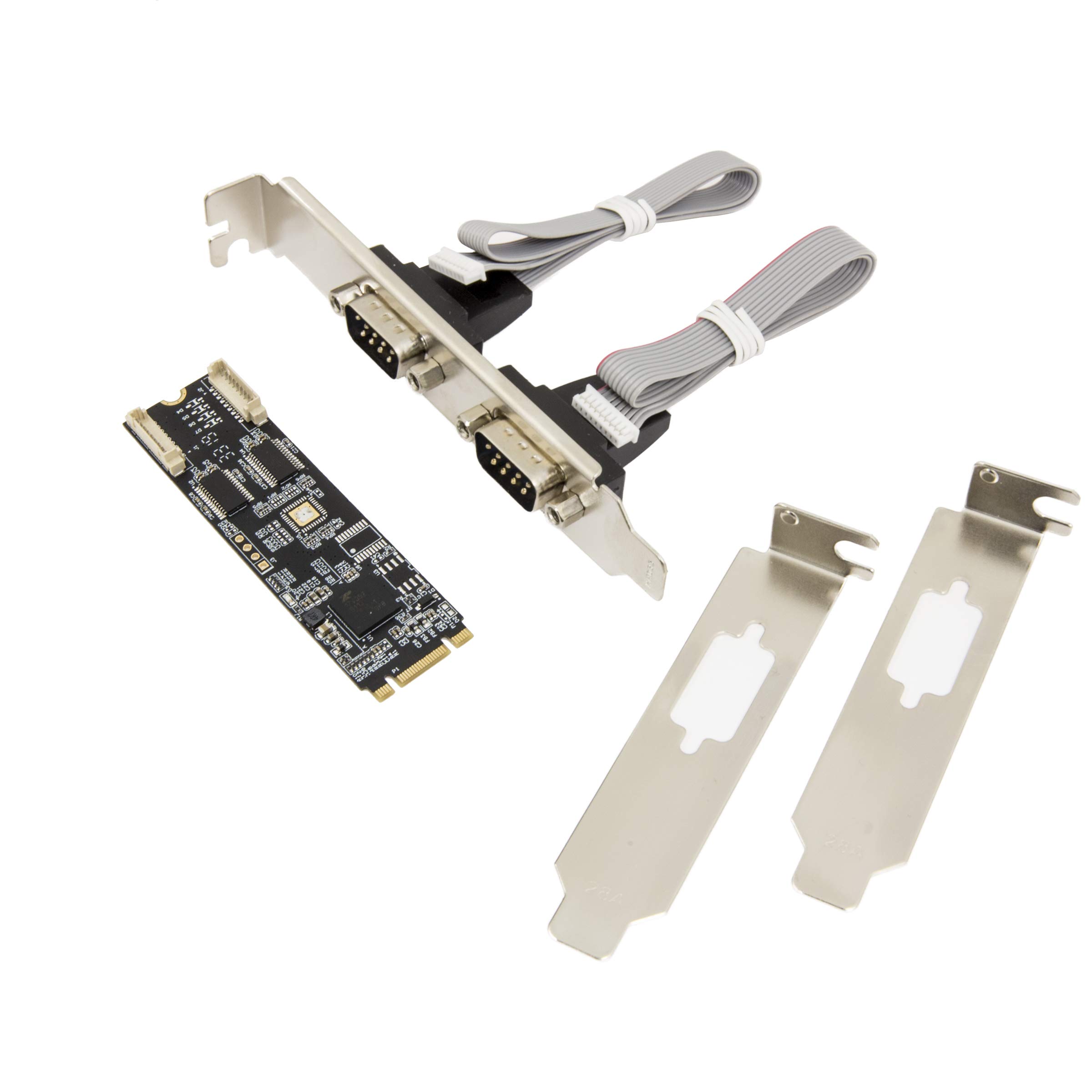 Foto 5 | Tarjeta Controladora Io Crest De 2 Puertos Rs-232 Db9 Serial M.2 B+m - Venta Internacional.