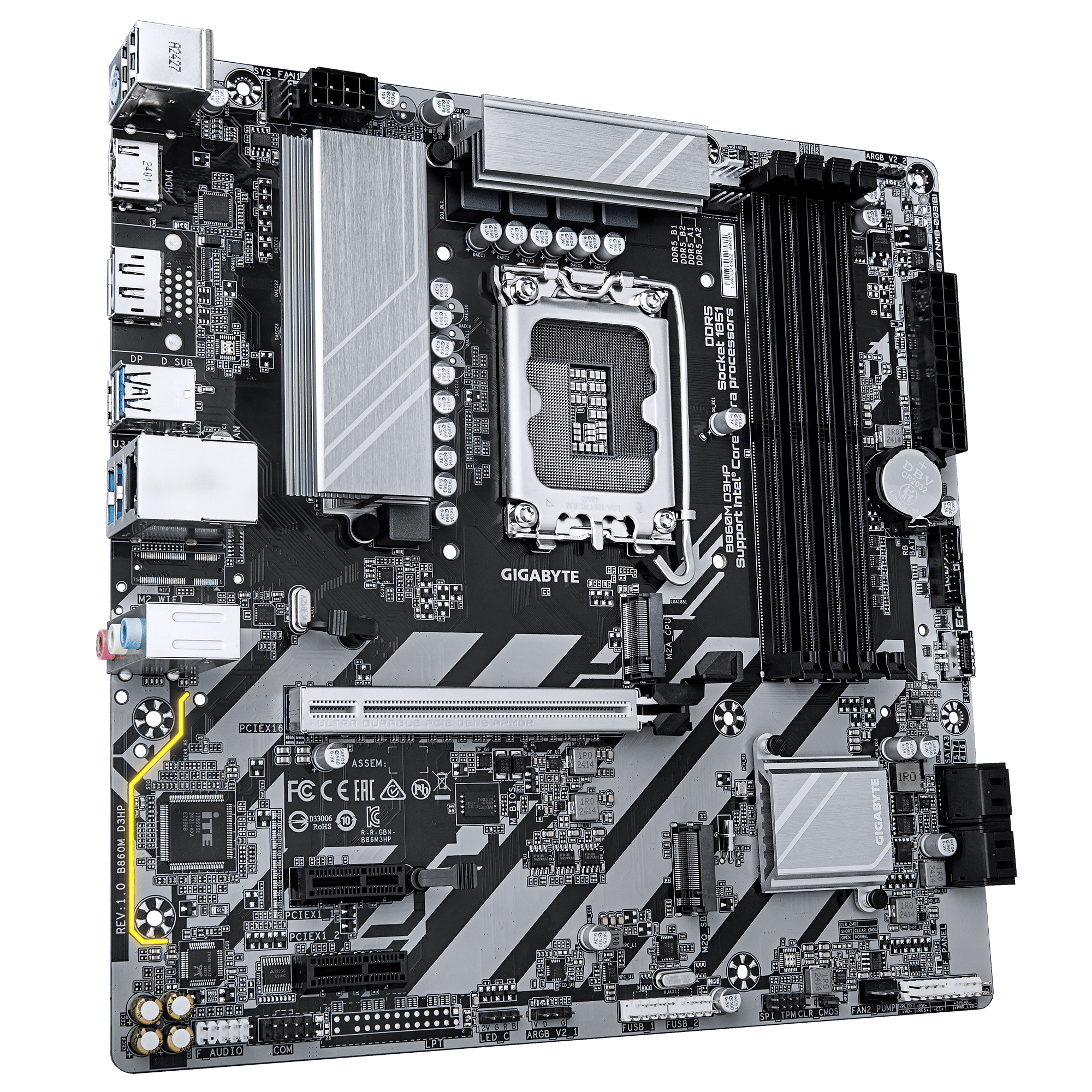 Foto 3 pulgar | Mb Gigabyte B860m D3hp Intel 1851 Ddr5 256gb M-atx B860m D3hp
