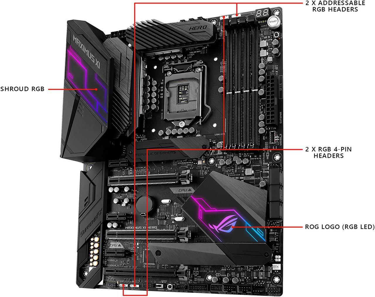 Foto 3 pulgar | Placa Madre Asus Rog Maximus Xi Hero Lga 1151 Atx Usada - Venta Internacional.
