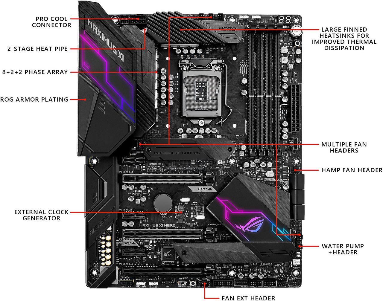 Foto 3 | Placa Madre Asus Rog Maximus Xi Hero Lga 1151 Atx Usada - Venta Internacional.