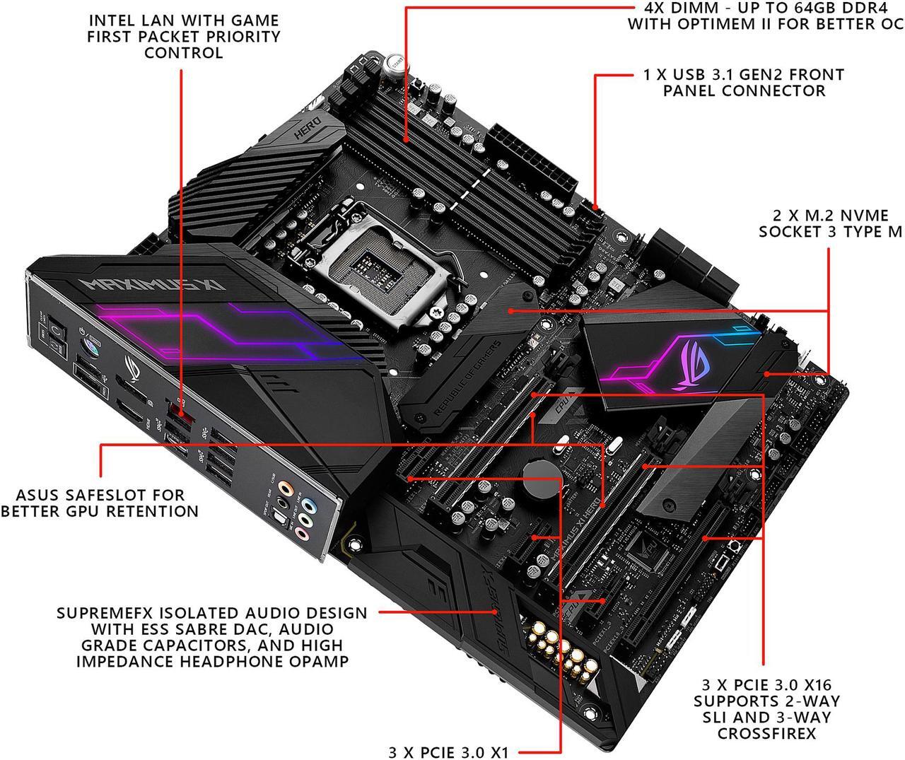 Foto 5 pulgar | Placa Madre Asus Rog Maximus Xi Hero Lga 1151 Atx Usada - Venta Internacional.