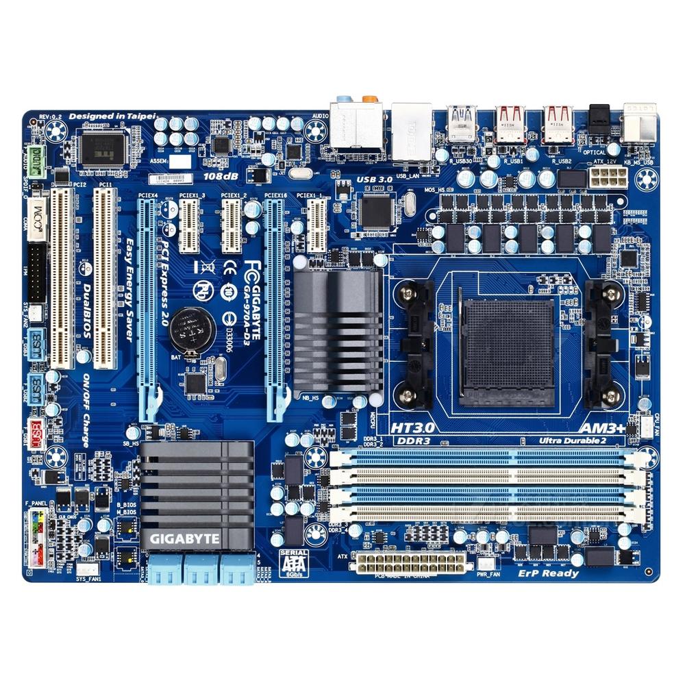 Foto 1 | Placa Madre Gigabyte Ga-970a-d3 Socket Am3+/am3 Atx Usada - Venta Internacional.
