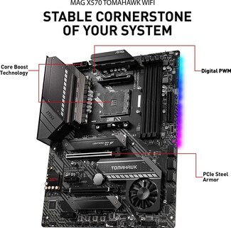 Foto 2 | Placa Base Msi Mpg X570 Tomahawk Wifi Socket Am4 Atx Usada - Venta Internacional.