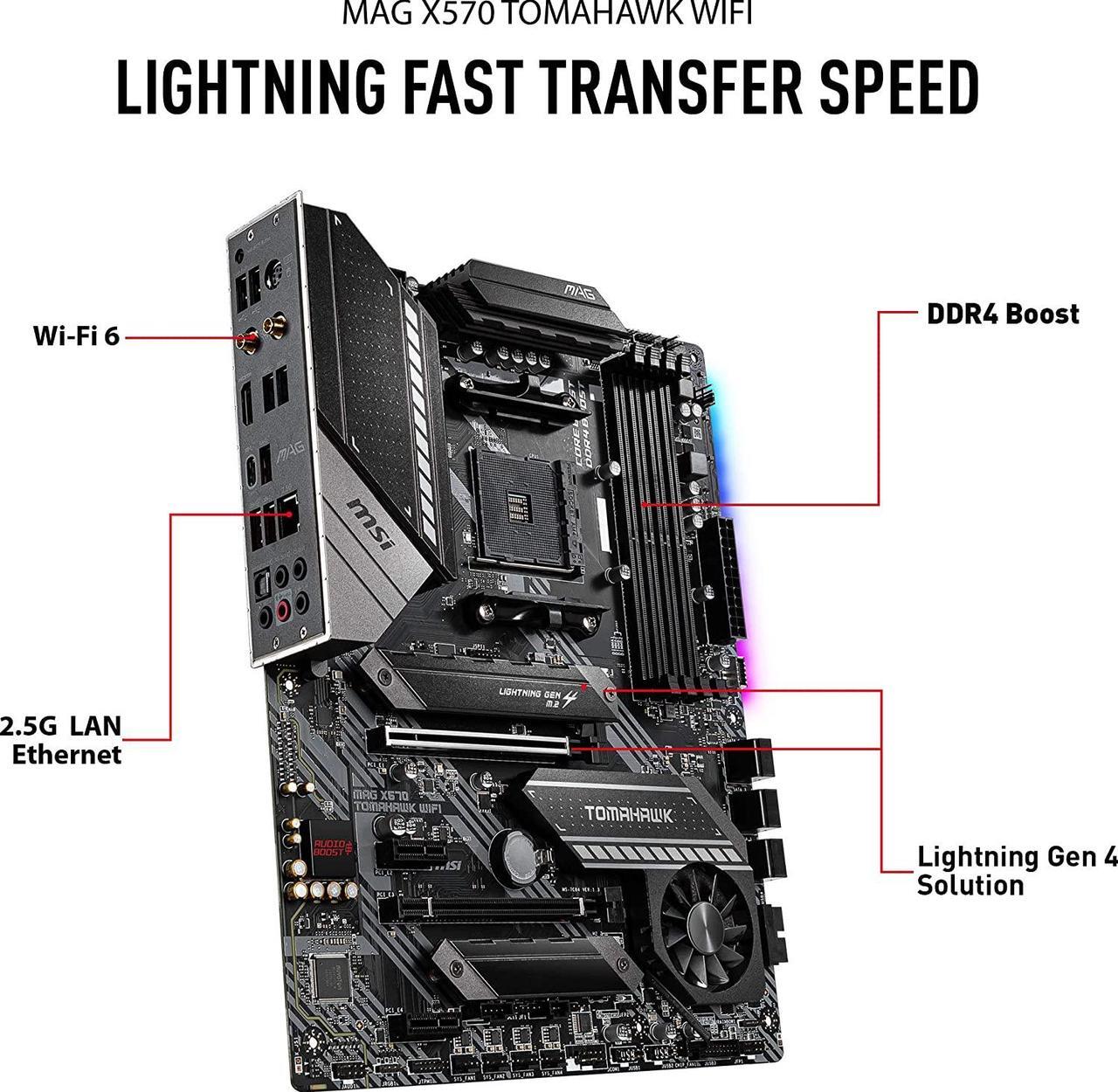 Foto 4 pulgar | Placa Base Msi Mpg X570 Tomahawk Wifi Socket Am4 Atx Usada - Venta Internacional.