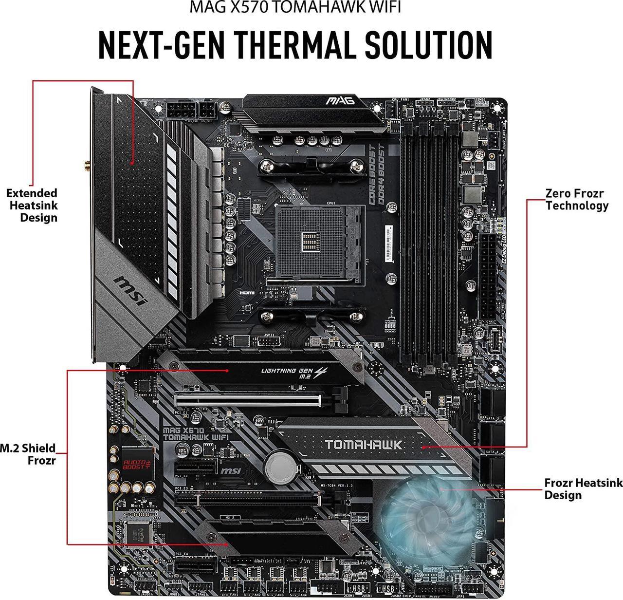 Foto 5 pulgar | Placa Base Msi Mpg X570 Tomahawk Wifi Socket Am4 Atx Usada - Venta Internacional.