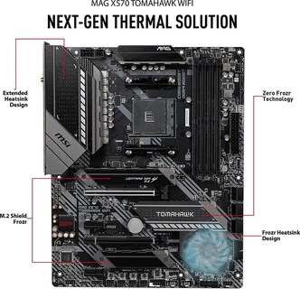 Foto 4 | Placa Base Msi Mpg X570 Tomahawk Wifi Socket Am4 Atx Usada - Venta Internacional.