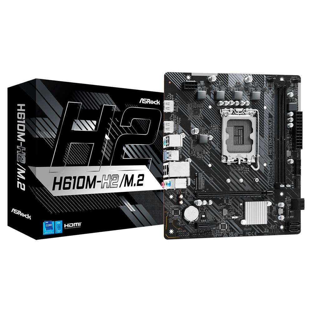 Foto 2 pulgar | Tarjeta Madre Asrock H610m-h2/m.2 Lga1700 2x Ddr4 1x M.2 Pcie 4.0 Micro Atx