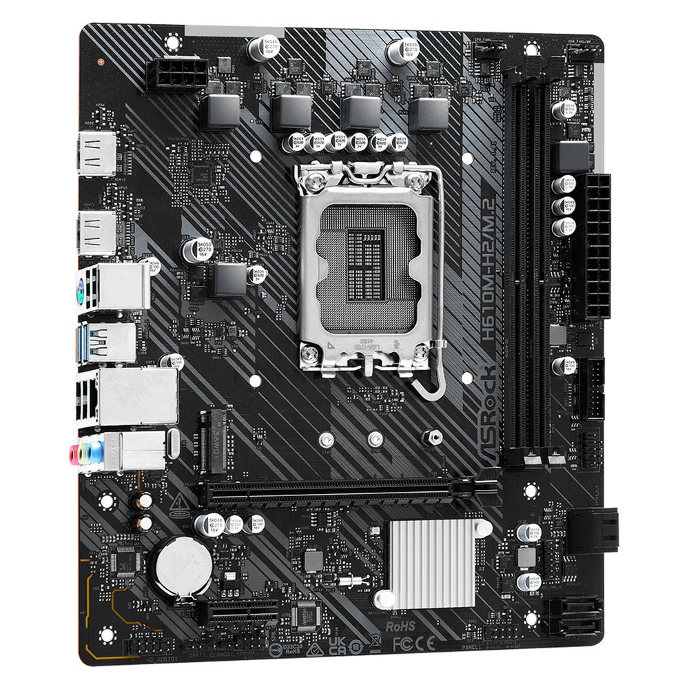 Foto 2 | Tarjeta Madre Asrock H610m-h2/m.2 Lga1700 2x Ddr4 1x M.2 Pcie 4.0 Micro Atx