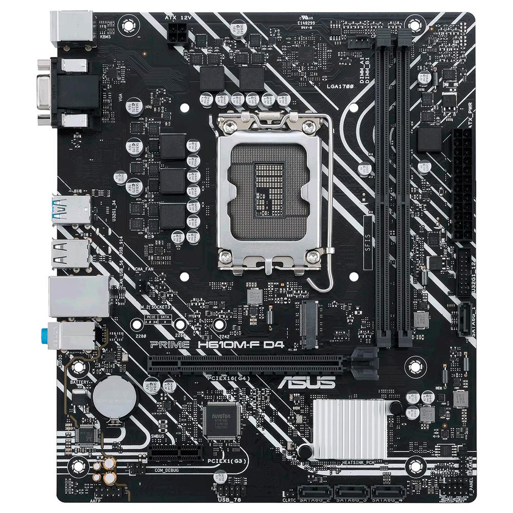 Foto 3 pulgar | Tarjeta Madre Asus Prime H610m-f D4 R2.0 Lga 1700 2x Ddr4 1x M.2 Pcie 4.0 Micro Atx