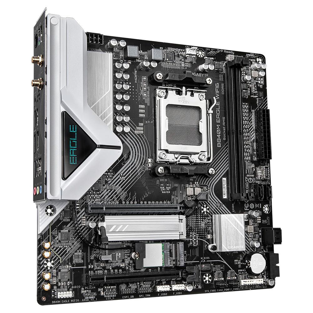 Foto 4 pulgar | Tarjeta Madre Gigabyte B840m Eagle Wifi6 2x Ddr5 2x M.2 Pcie 4.0 Usb-c Wifi6 Bt 5.3 Micro Atx