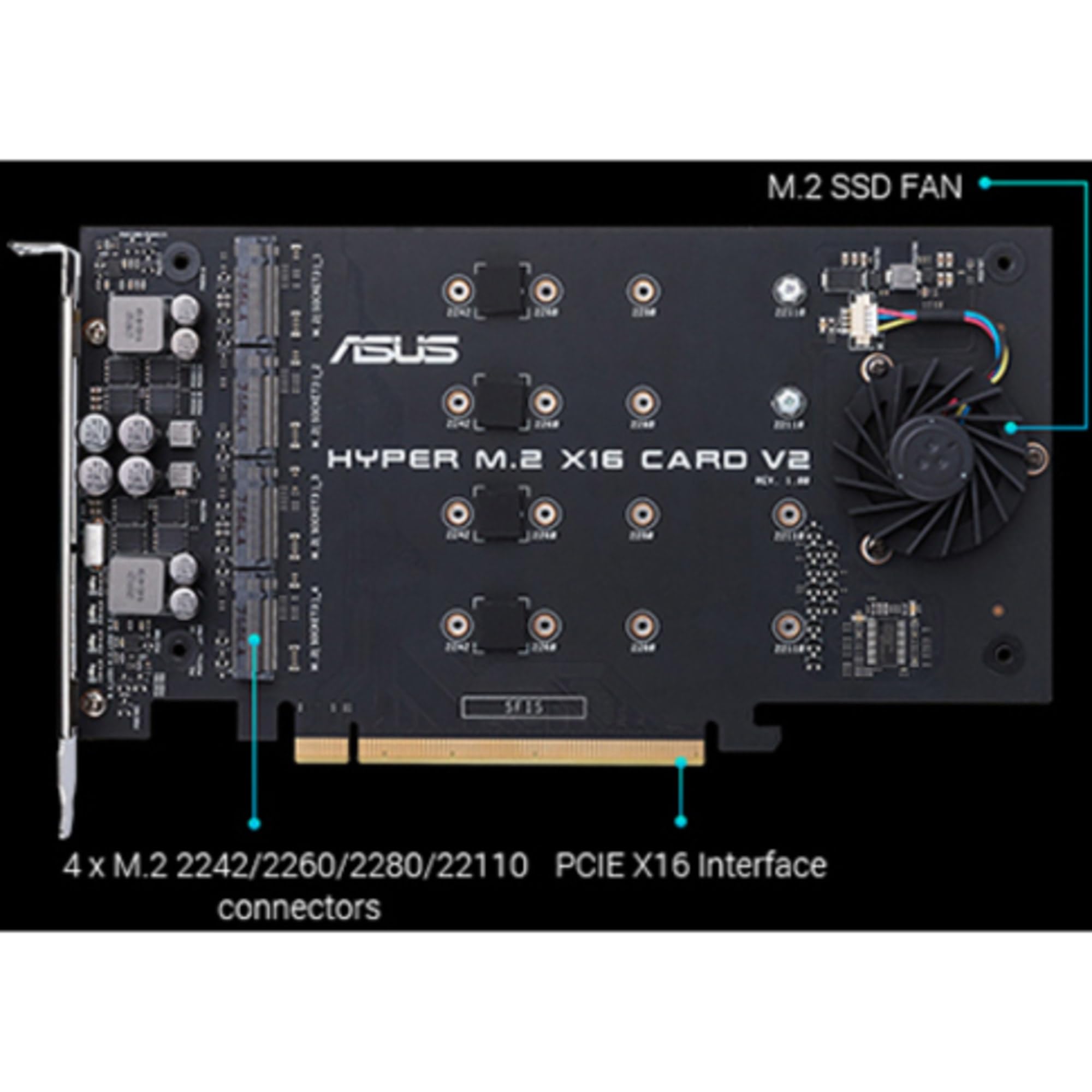 Foto 7 pulgar | Tarjeta De Expansión Asus Hyper M.2 X16 Pcie 3.0 X4 V2 128gbps - Venta Internacional.