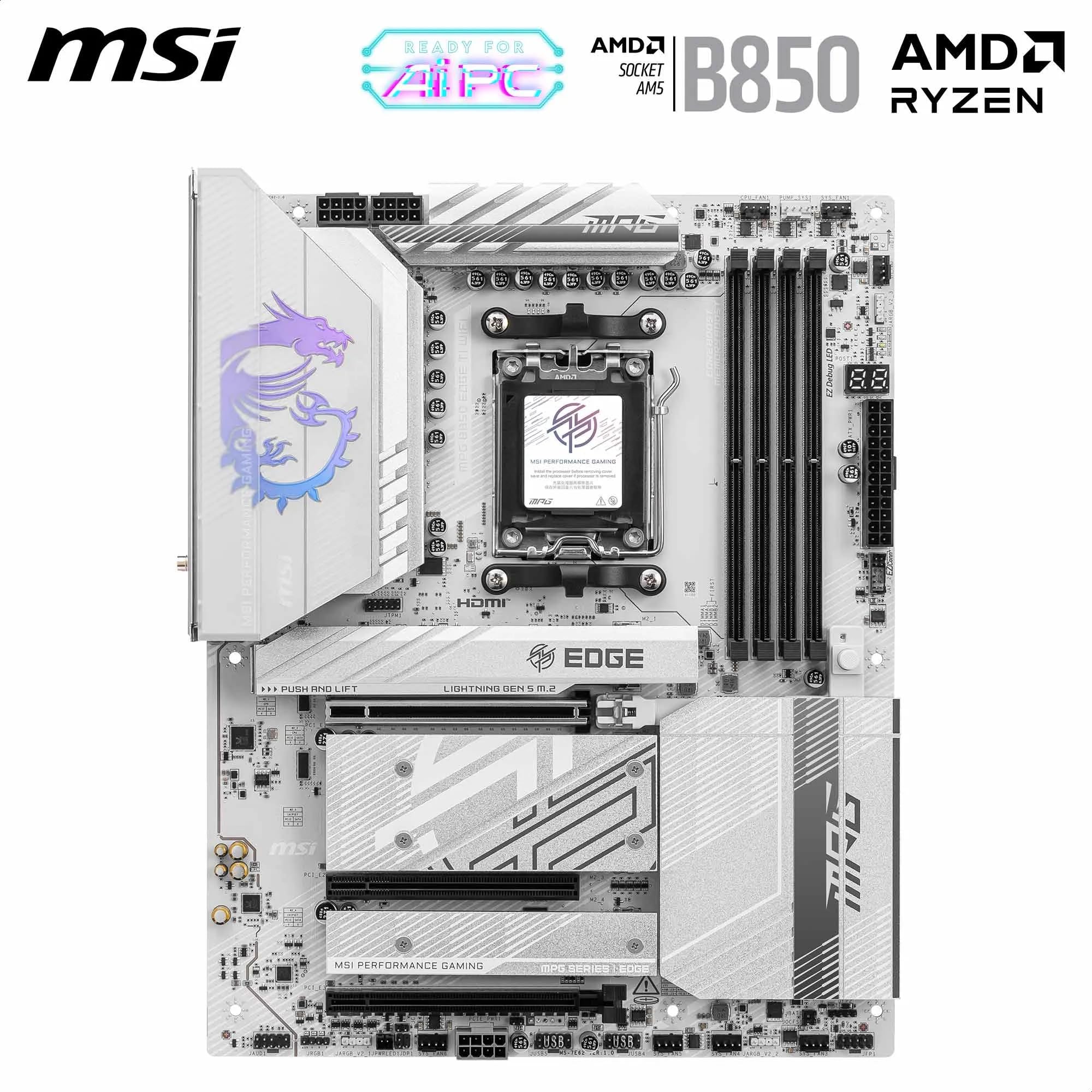 Foto 3 pulgar | Placa Madre Msi Mpg B850 Edge Ti Wifi Atx Para Amd Ryzen - Venta Internacional.