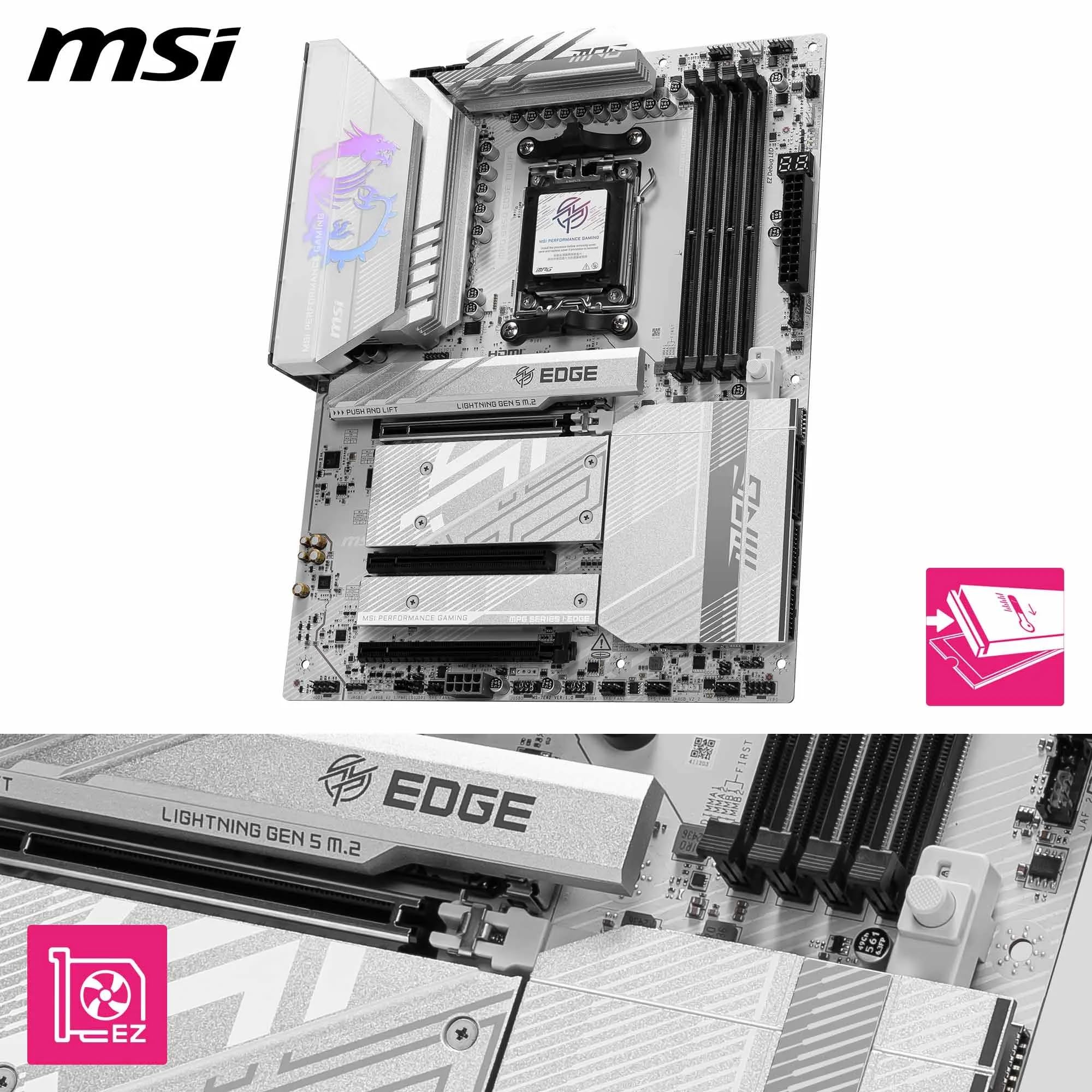 Foto 4 pulgar | Placa Madre Msi Mpg B850 Edge Ti Wifi Atx Para Amd Ryzen - Venta Internacional.