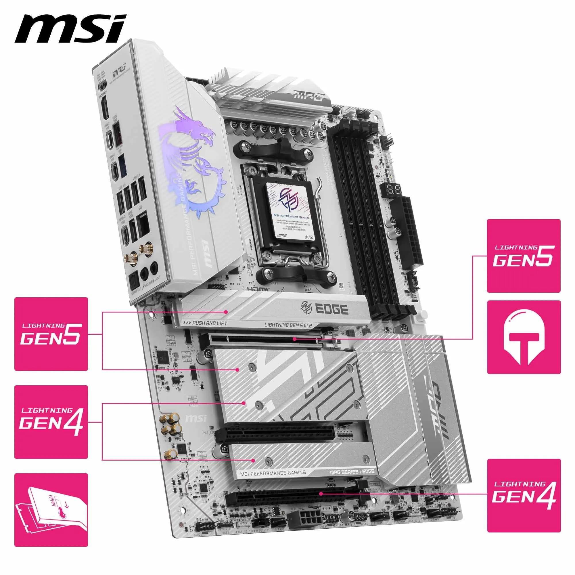 Foto 6 pulgar | Placa Madre Msi Mpg B850 Edge Ti Wifi Atx Para Amd Ryzen - Venta Internacional.