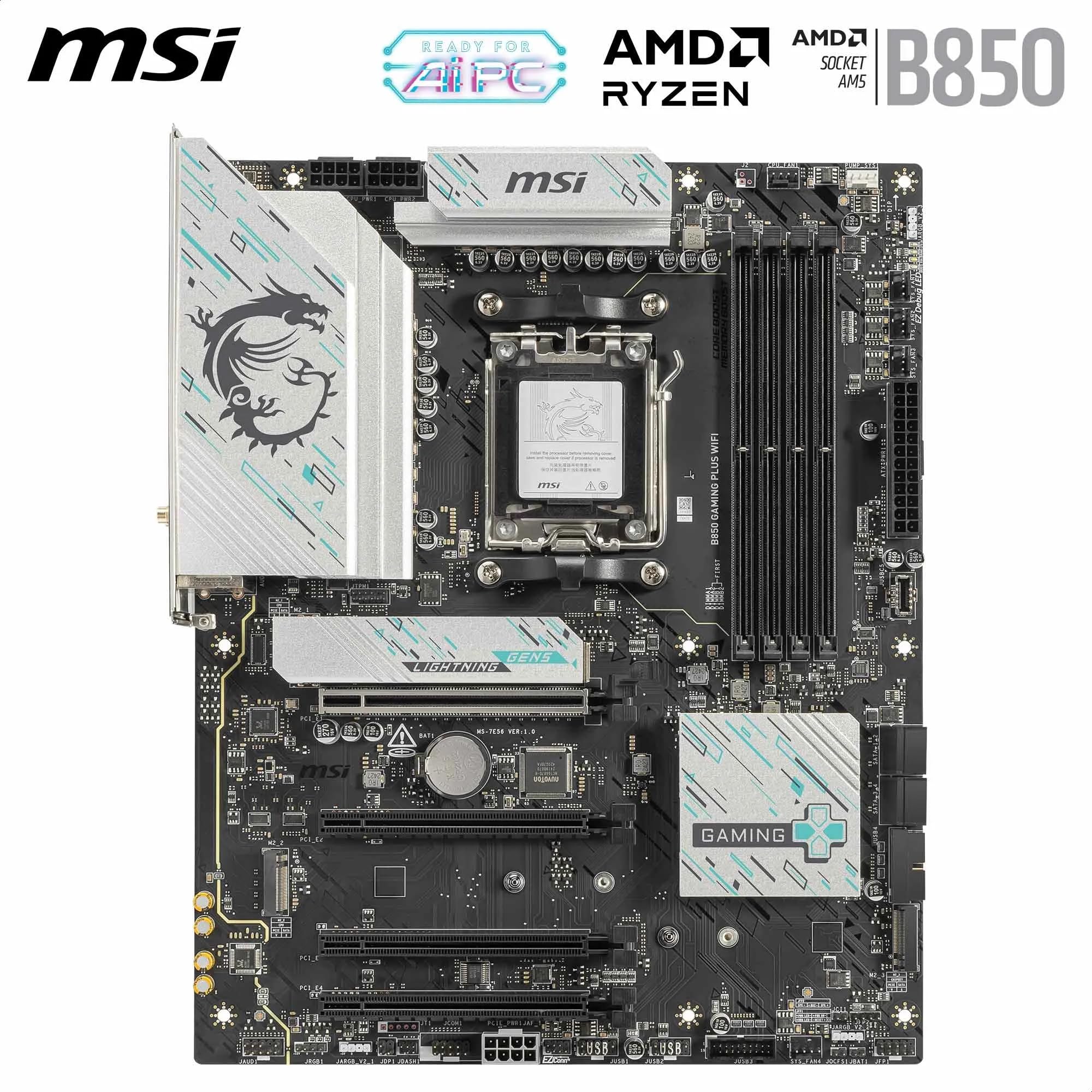 Foto 3 pulgar | Placa Madre Msi B850 Gaming Plus Wifi Atx Compatible Con Amd Ryzen - Venta Internacional.