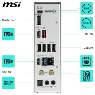Foto 6 | Placa Madre Msi B850 Gaming Plus Wifi Atx Compatible Con Amd Ryzen - Venta Internacional.