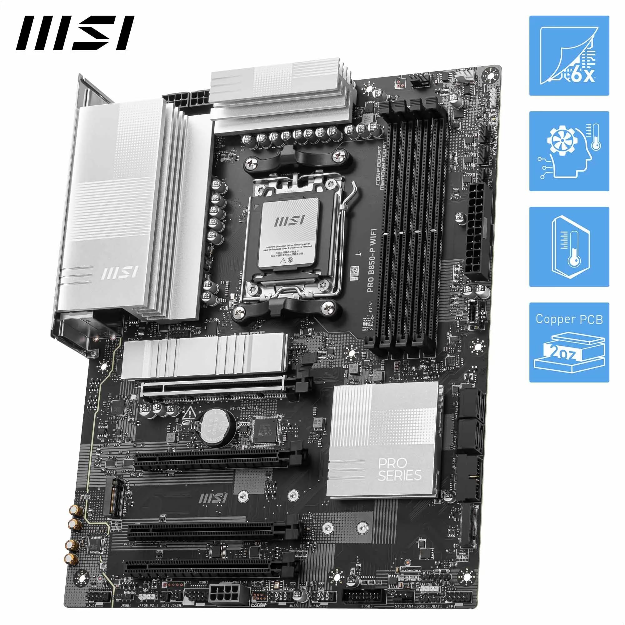 Foto 5 pulgar | Placa Madre Msi Pro B850-p Wifi Atx Para Amd Ryzen Con Ddr5 - Venta Internacional.
