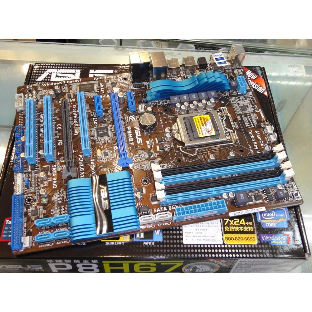 Foto 2 pulgar | Placa Madre Asus P8h67 Lga 1155 Intel H67 Ddr3 Atx Usada - Venta Internacional.