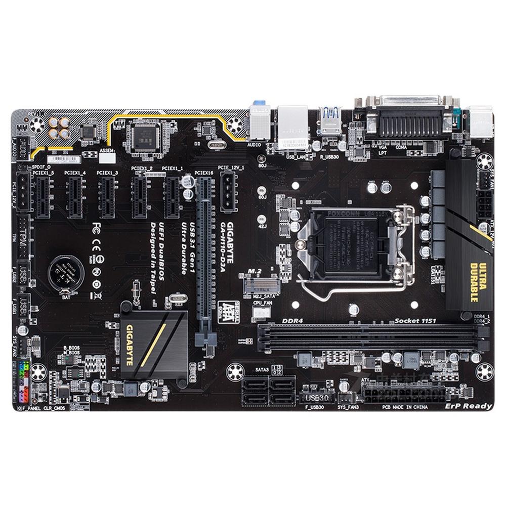 Foto 2 pulgar | Placa Madre Gigabyte H110-d3a Lga 1151 Intel H110 Ddr4 Atx - Venta Internacional.