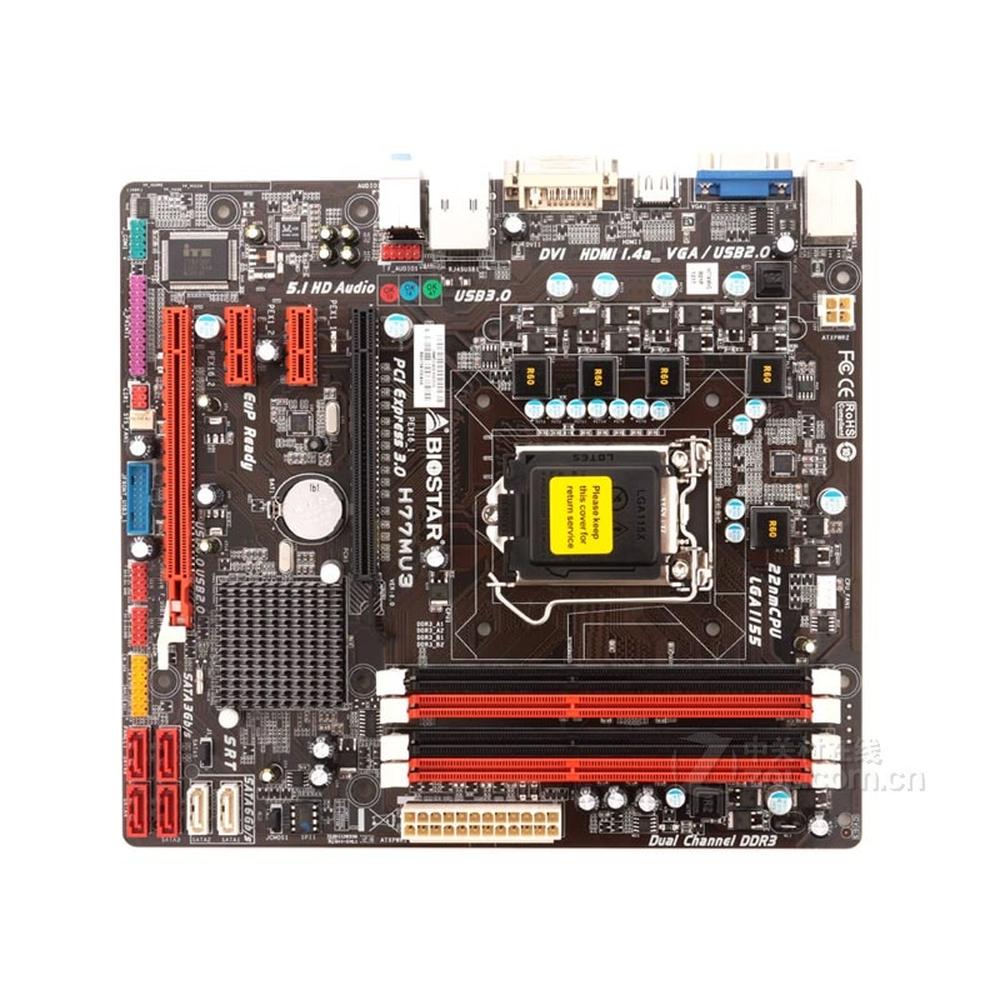 Foto 2 pulgar | Placa Madre Biostar H77mu3 Lga 1155 Intel H77 Ddr3 Micro Atx - Venta Internacional.