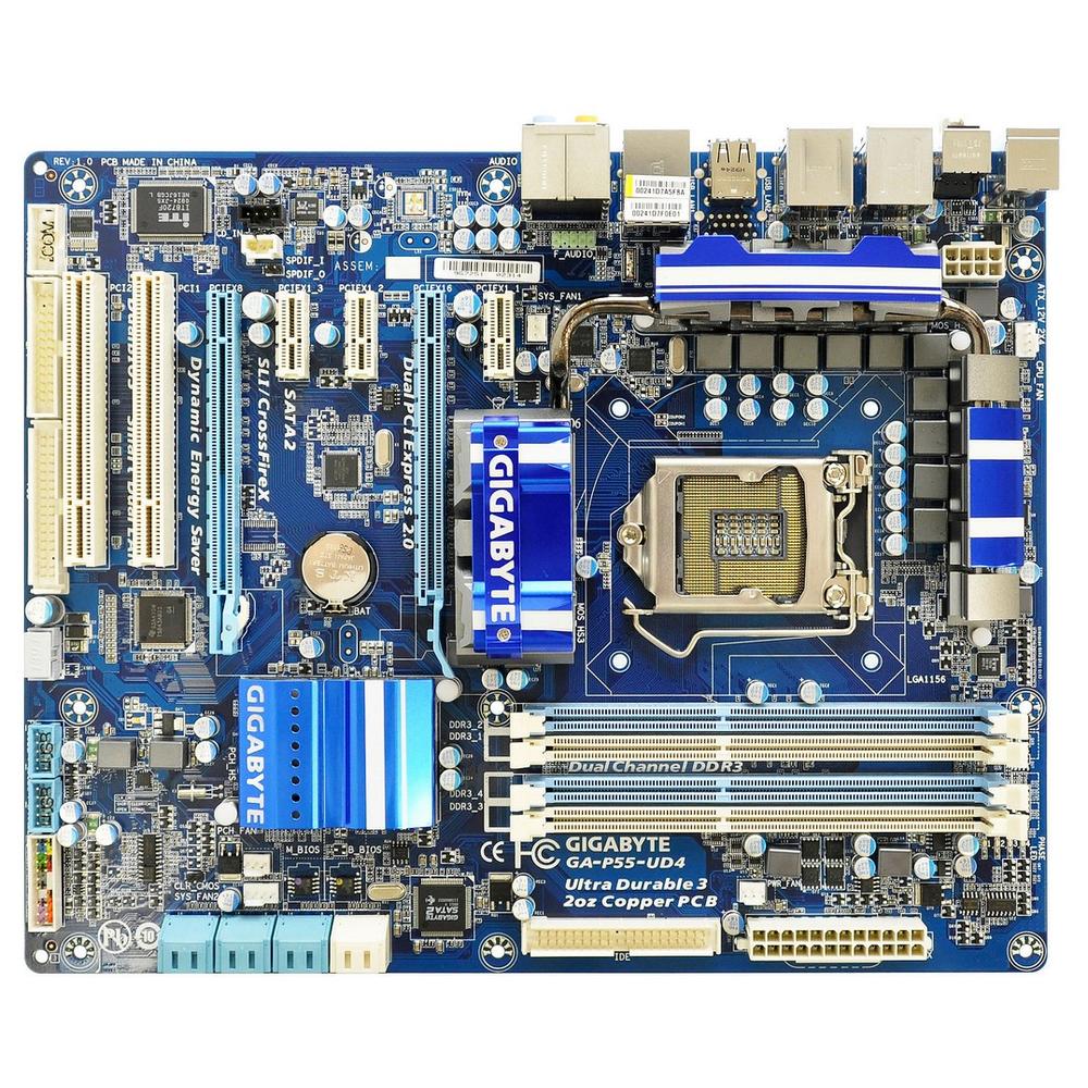 Foto 2 pulgar | Placa Madre Gigabyte Ga-p55-ud4 Lga 1156 Intel P55 Ddr3 Atx - Venta Internacional.