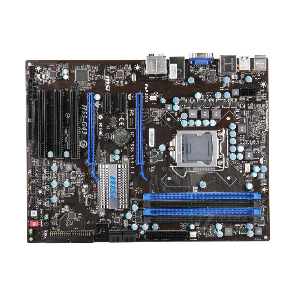 Foto 2 pulgar | Placa Madre Msi H55-g43 Lga 1156 Intel H55 Ddr3 Atx - Venta Internacional.