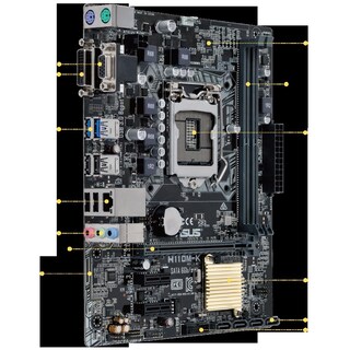 Foto 2 | Placa Madre Asus H110m-k Lga 1151 Intel H110 Ddr4 De 32 Gb - Venta Internacional.