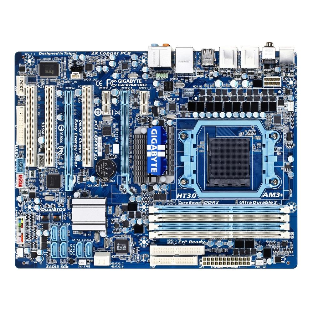 Foto 2 pulgar | Placa Madre Gigabyte Ga-870a-ud3 (rev.3.1) Socket Am3+ Ddr3 - Venta Internacional.