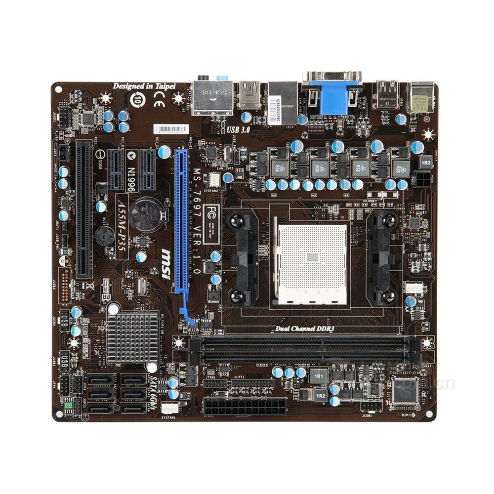 Placa Base Msi A55m-p35 Socket Fm1 Amd A55 Ddr3 Micro Atx - Venta Internacional. $1,359