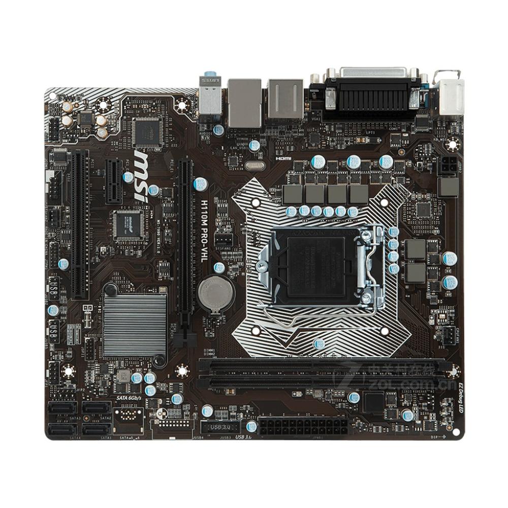 Foto 2 pulgar | Placa Madre Msi H110m Pro-vhl Lga 1151 Intel H110 Ddr4 32 Gb - Venta Internacional.