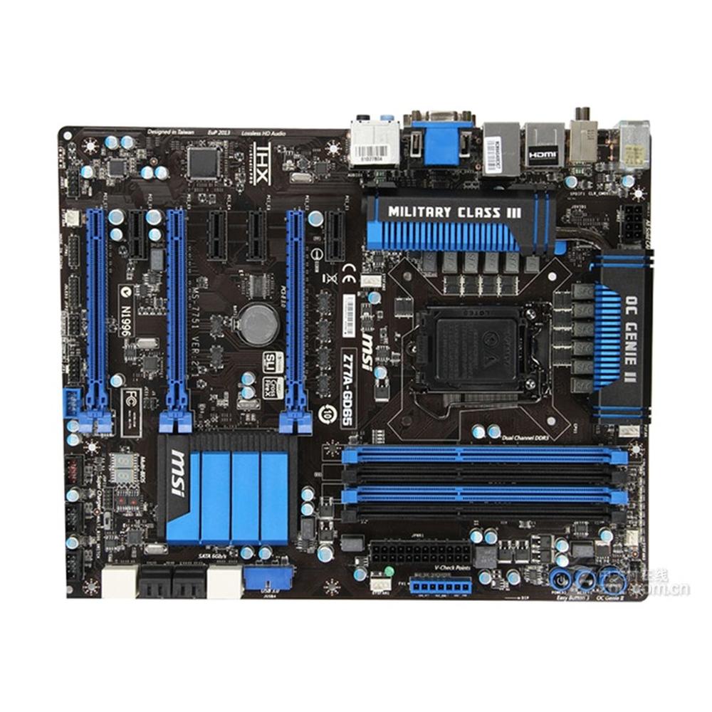 Foto 3 pulgar | Placa Madre Msi Z77a-gd65 Lga 1155 Intel Z77 Ddr3 Atx - Venta Internacional.