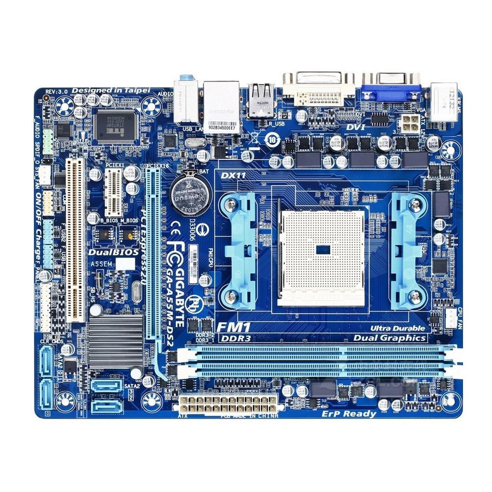 Foto 3 pulgar | Placa Madre Gigabyte Ga-a55m-ds2 Socket Fm1 Amd A55 Ddr3 - Venta Internacional.