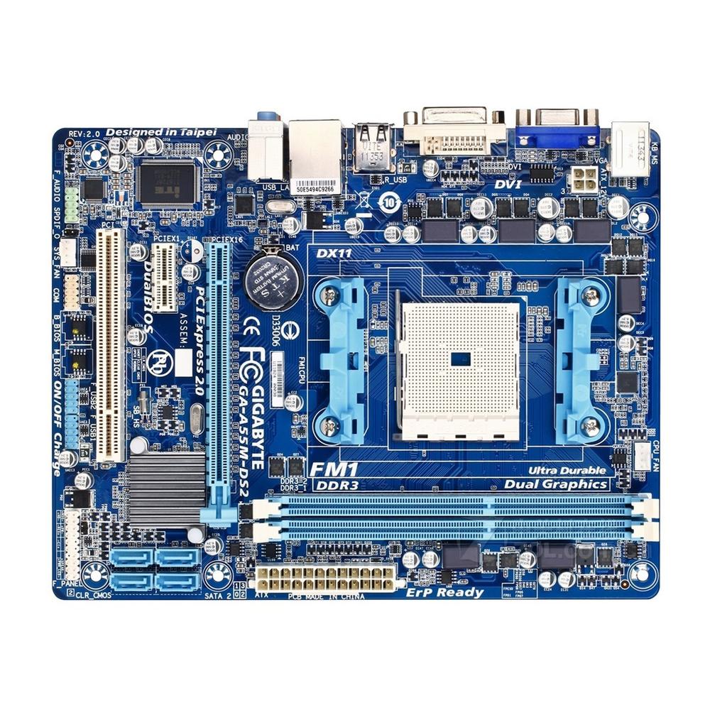 Foto 4 pulgar | Placa Madre Gigabyte Ga-a55m-ds2 Socket Fm1 Amd A55 Ddr3 - Venta Internacional.