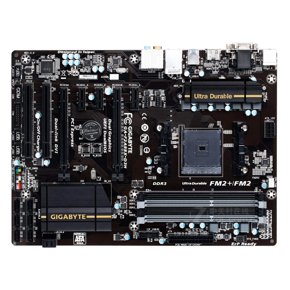 Foto 2 pulgar | Placa Madre Gigabyte F2a88x-d3h Socket Fm2/fm2+ Amd A88x Ddr3 - Venta Internacional.