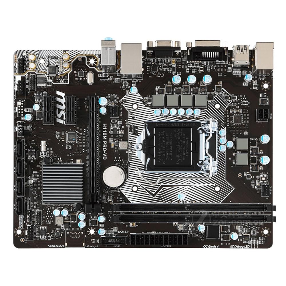 Foto 1 | Placa Madre Msi H110m Pro-vd Lga 1151 Intel H110 Ddr4 32 Gb - Venta Internacional.