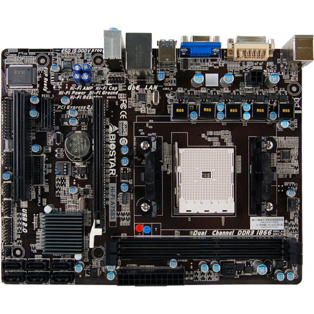 Foto 2 pulgar | Placa Madre Biostar Hi-fi A75s3 Socket Fm2 Amd A75 Ddr3 - Venta Internacional.