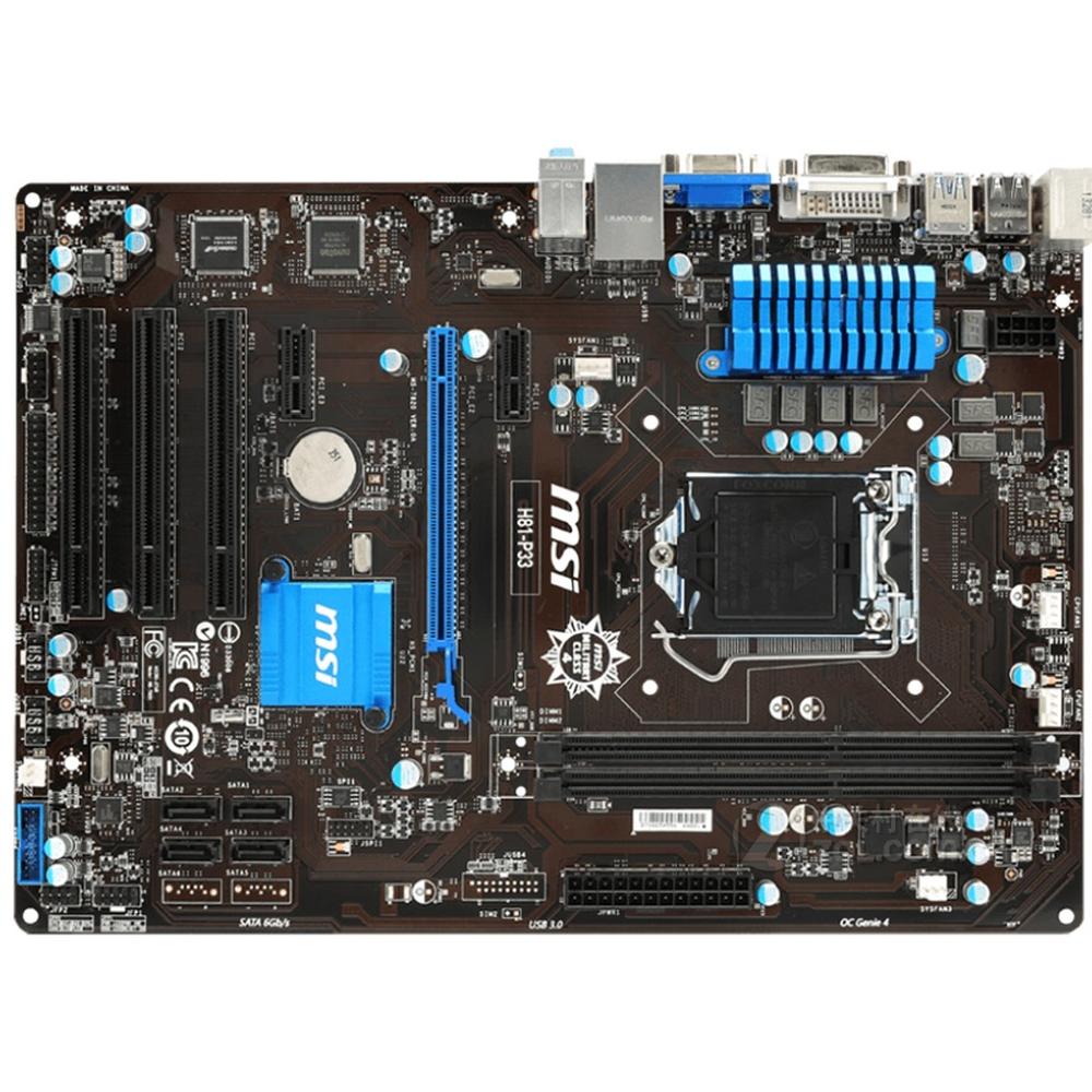 Foto 1 | Placa Madre Msi H81-p33 Lga 1150 Intel H81 Ddr3 Atx - Venta Internacional.