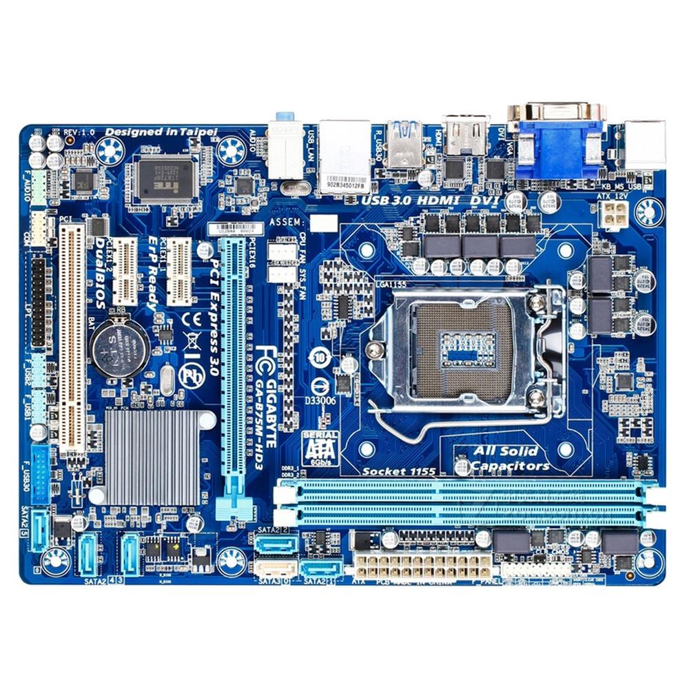 Foto 1 | Placa Madre Gigabyte Ga-b75m-hd3 Lga 1155 Intel B75 Ddr3 - Venta Internacional.