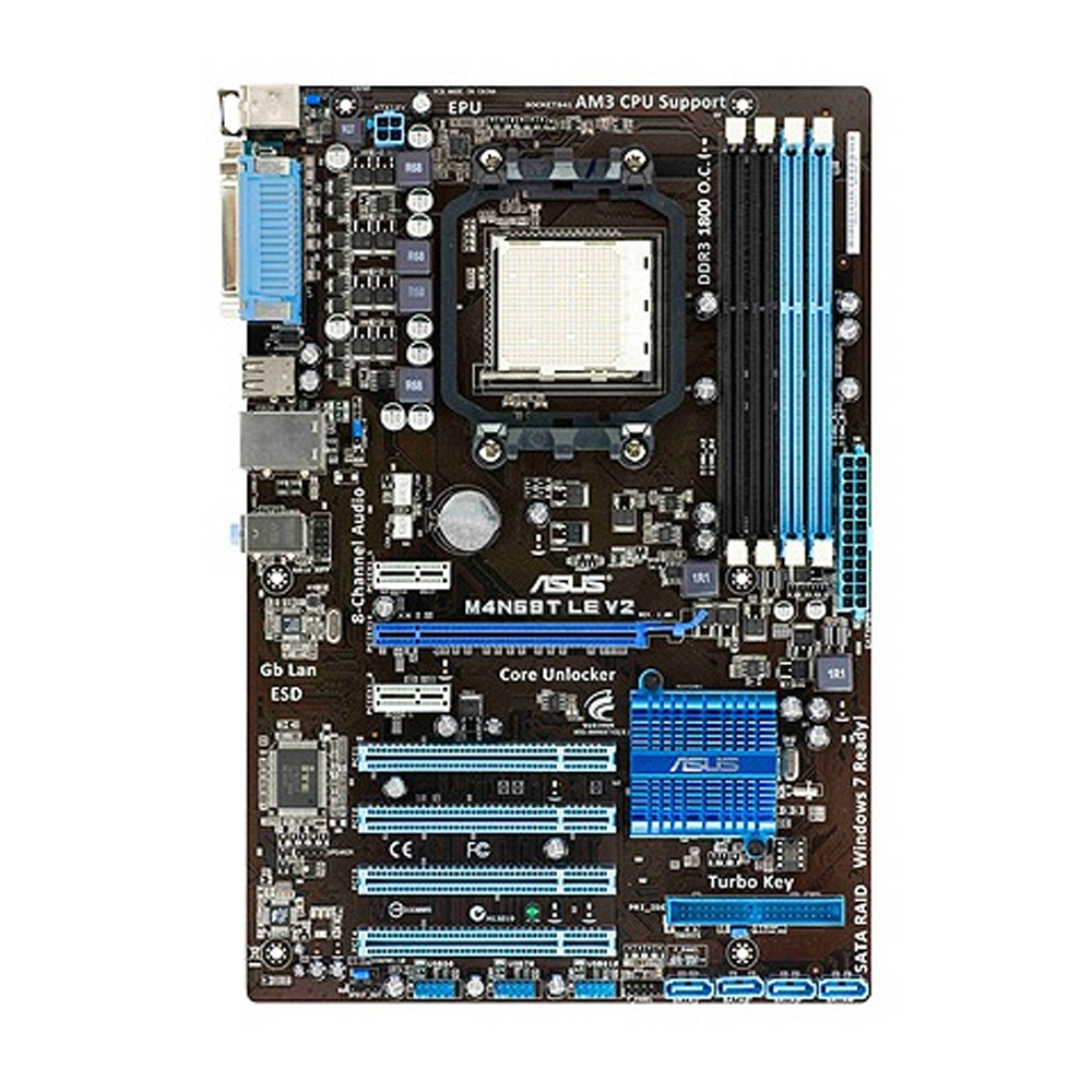 Foto 2 pulgar | Placa Base Asus M4n68t Le V2 Zócalo Am3 Nvidia Nforce630a Ddr3 - Venta Internacional.