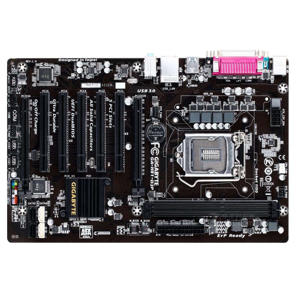 Foto 2 pulgar | Placa Madre Gigabyte Ga-h81-d3p Lga 1150 Intel H81 Ddr3 Atx - Venta Internacional.