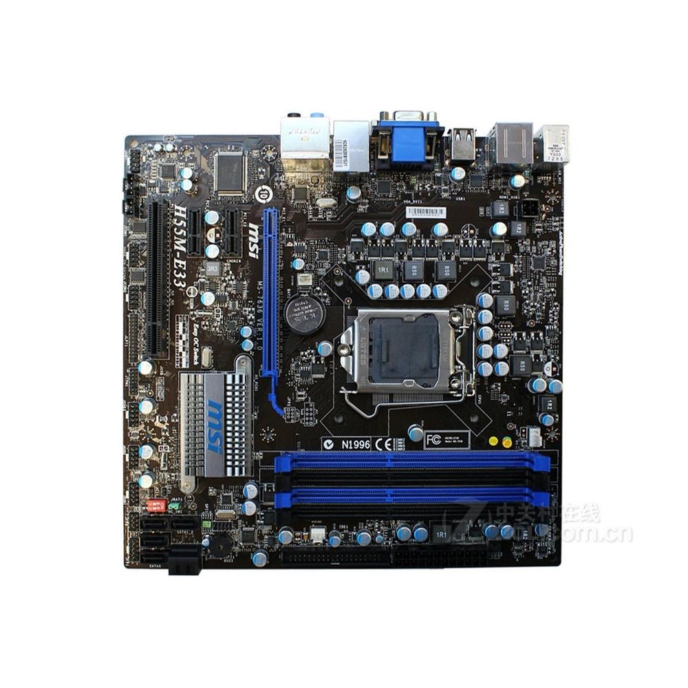 Foto 2 pulgar | Placa Madre Msi H55m-e33 Lga 1156 Intel H55 Ddr3 Micro Atx - Venta Internacional.