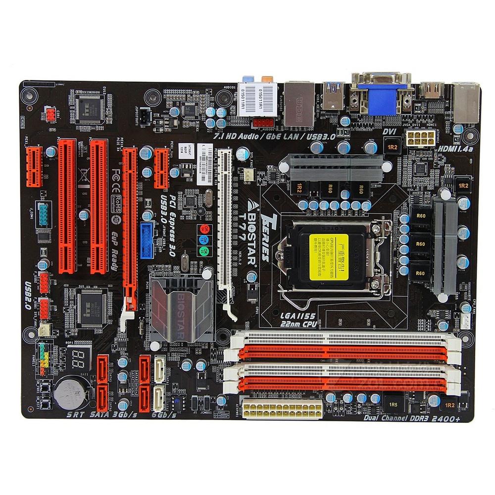 Foto 2 pulgar | Placa Madre Biostar T77 Lga 1155 Intel H77 Ddr3 Atx Usada - Venta Internacional.