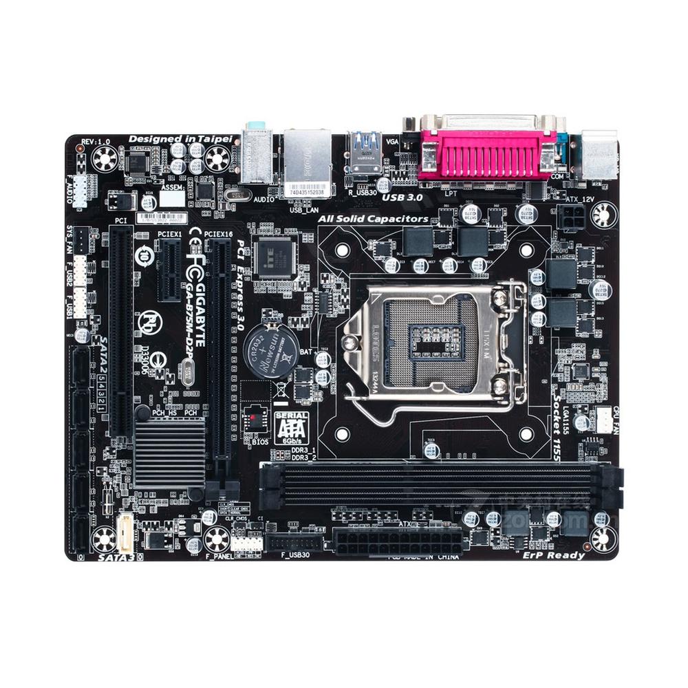 Foto 2 pulgar | Placa Madre Gigabyte B75m-d2p (rev.1.0) Lga 1155 Ddr3 Micro Atx - Venta Internacional.